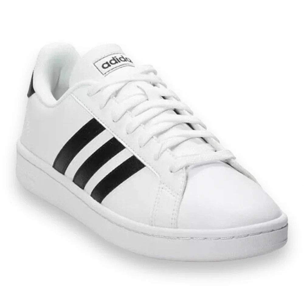 ADIDAS Women's Grand Court 2.0 White And Black Sneakers Size 4‎ | EUC